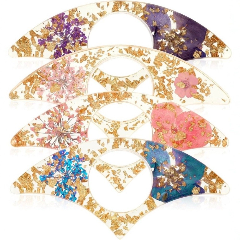 Dried Flower Bookmark - 4 pezzi regalo porta pagine per