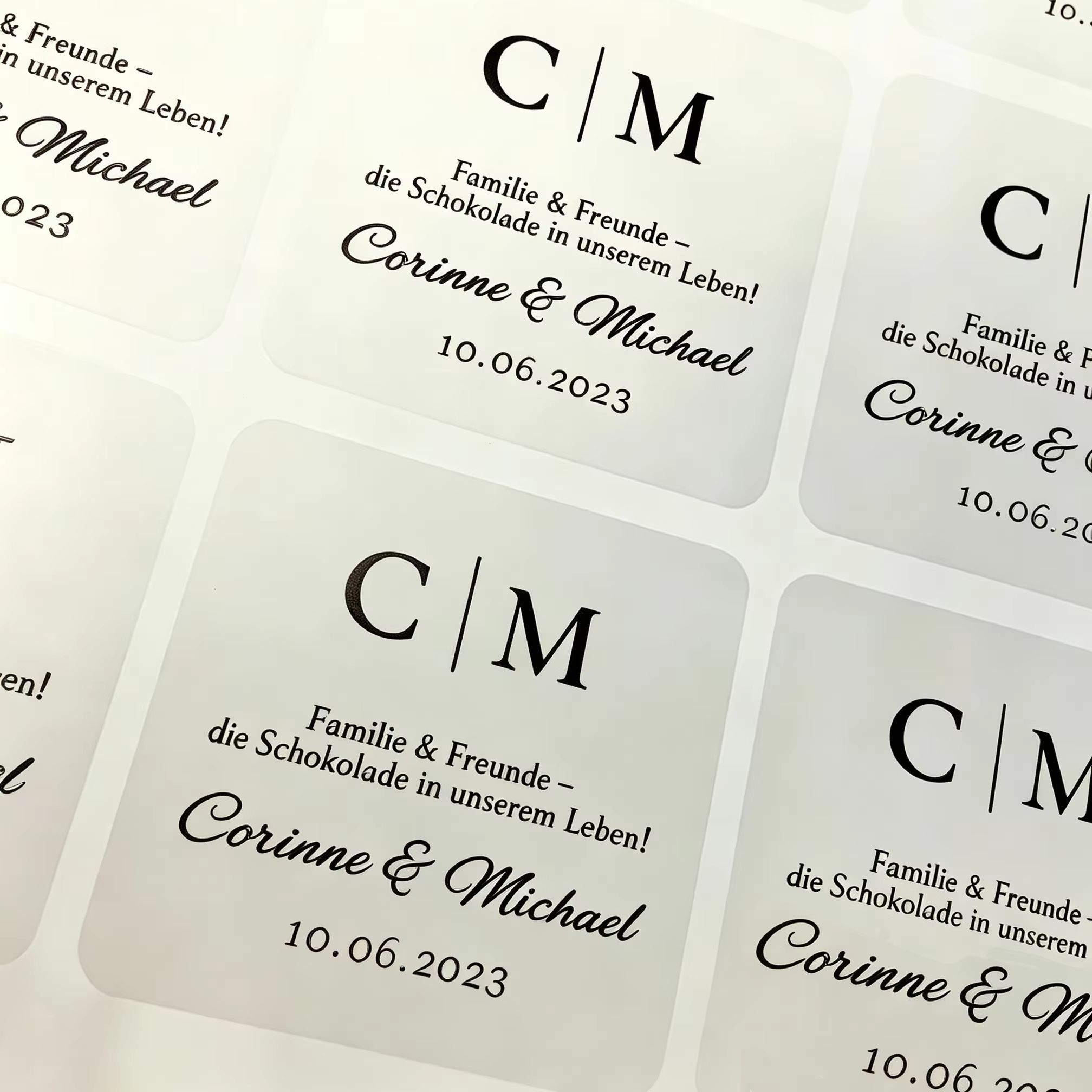 Personalised Candle Label - 100 fogli di adesivi personalizzati per
