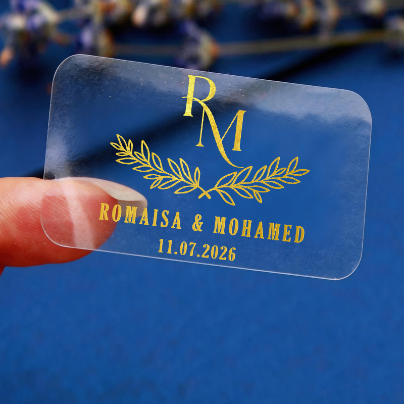 Personalised Candle Label - 50 Etichette Adesive Personalizzate per Matrimonio,