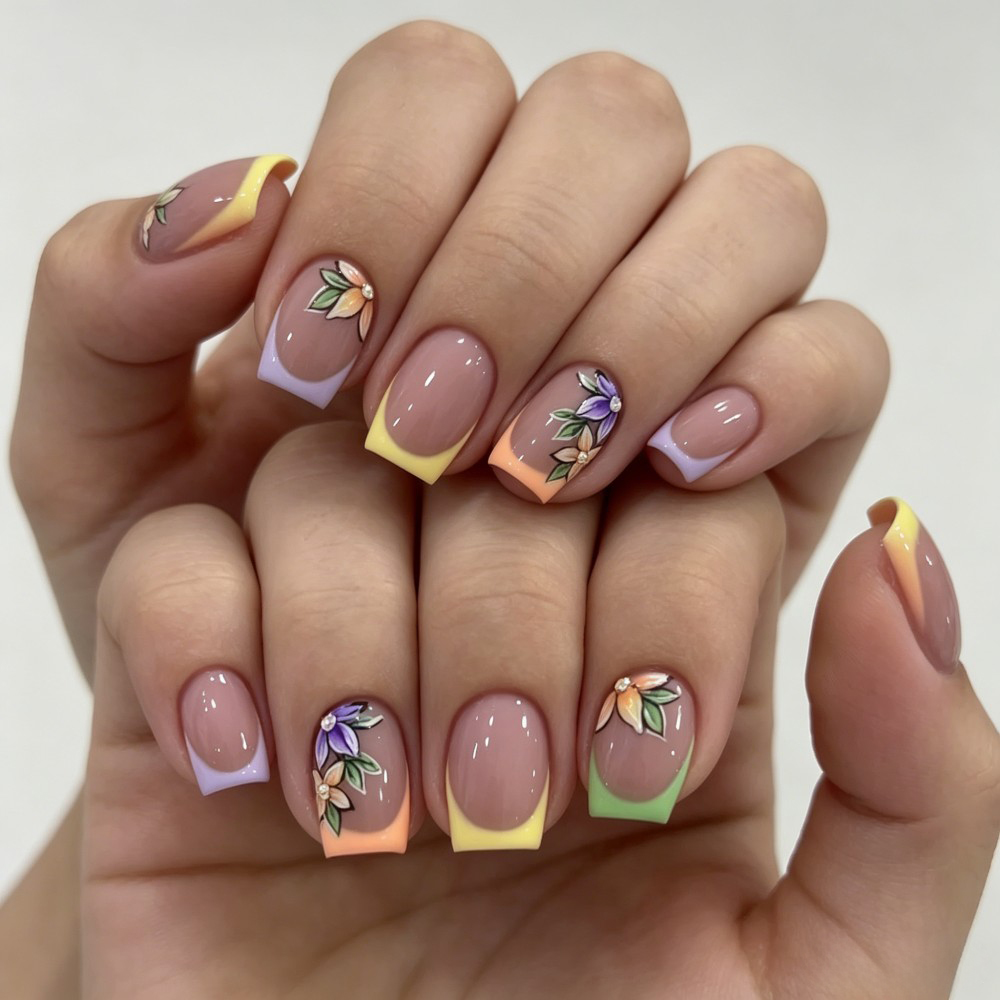 24 Pezzi Unghie Finte Rosa Flo - Pressed Flower Art recensione e prezzo
