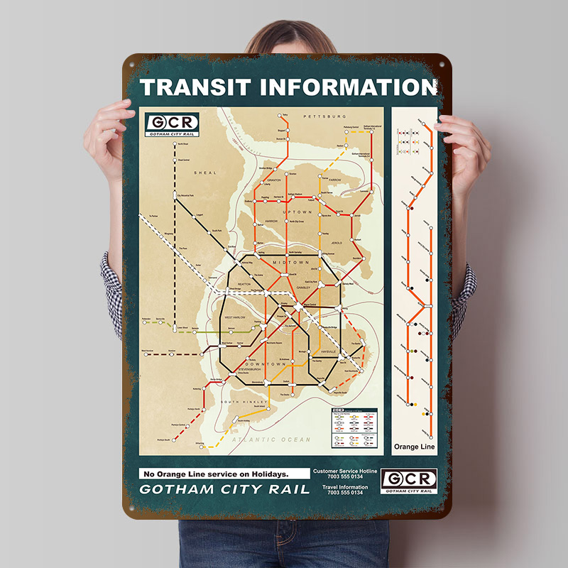Mappa della città di Gotham Po - Custom Map Poster recensione e prezzo